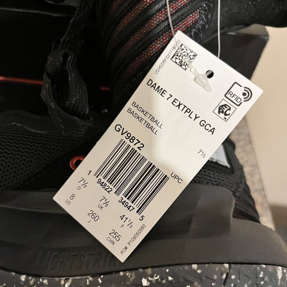 Adidas Men’s Dame 7 EXTPLY Opponent Advisory Basketball Size 8 Black | GV9872 | - Picture 10 of 11